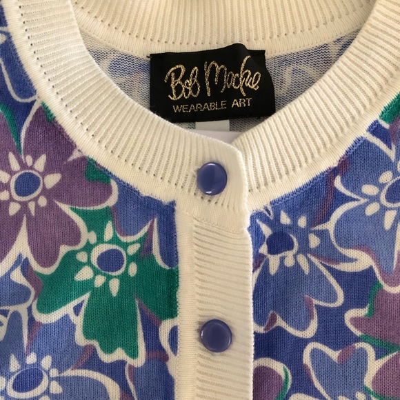 Bob Mackie Wearable Art Cardigan Sweater - Picture 3 of 10